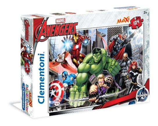Clementoni, puzzle, Marvel, Avengers, maxi, 104 el. Clementoni