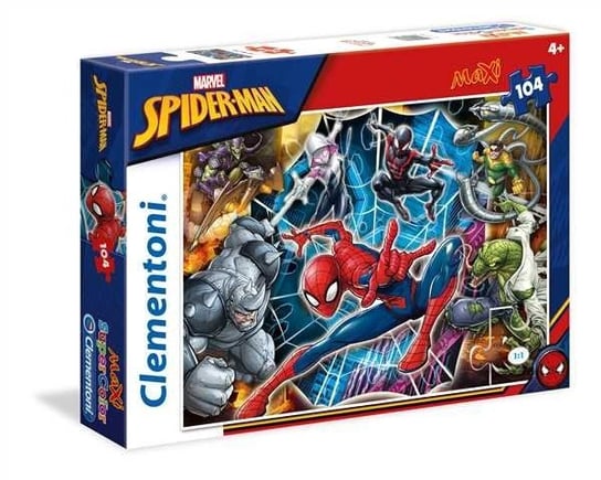 Clementoni, puzzle, Marvel, Spider-man, maxi, 104 el. Clementoni