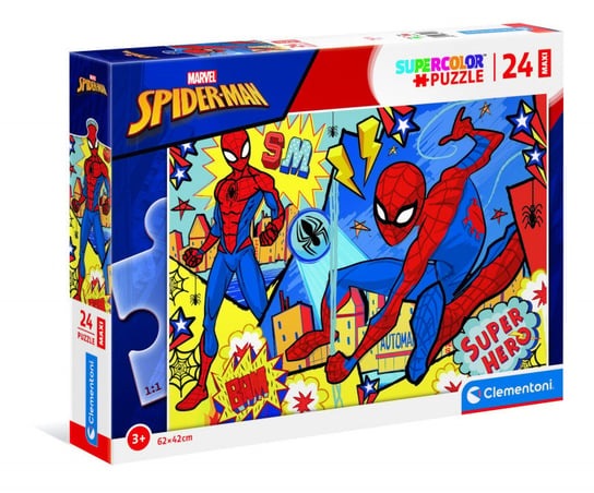 Clementoni, puzzle, Marvel, Spider-man, maxi, 24 el. Clementoni