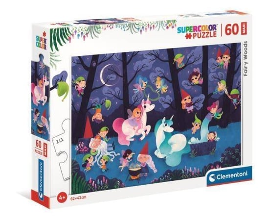 Clementoni, puzzle, Maxi Fairy Woods Leśne Wróżki, 60 el. Clementoni