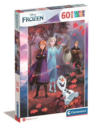 Clementoni, Puzzle Maxi Super Color Disney Frozen 2 26474, 60 el. Clementoni