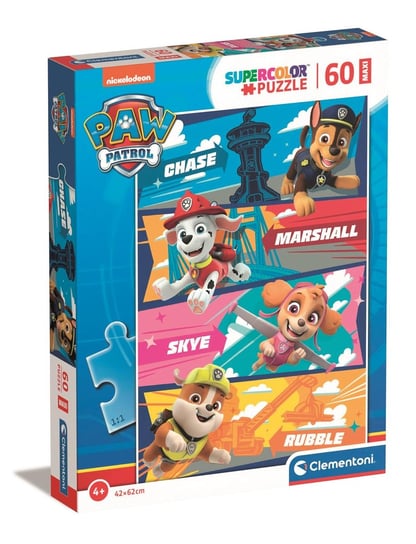 Clementoni, Puzzle Maxi Super Color Paw Patrol 26592, 60 el. Clementoni