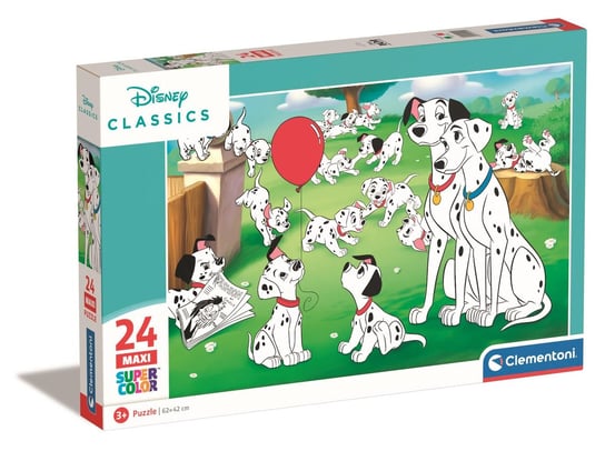 Clementoni, Puzzle Maxi Super Kolor Disney Animals 24245, 24 el. Clementoni