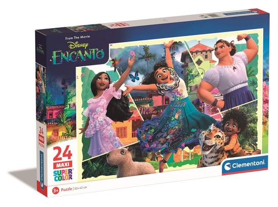 Clementoni, Puzzle Maxi Super Kolor Disney Encanto 24246, 24 el. Clementoni