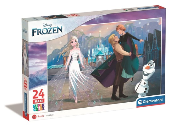 Clementoni, Puzzle Maxi Super Kolor Disney Frozen 2 24242, 24 el. Clementoni