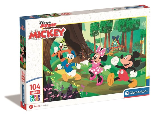 Clementoni, Puzzle Maxi Super Kolor Mickey and Friends 23772, 104 el. Clementoni