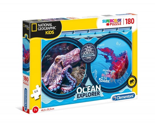 Clementoni, puzzle, National Geographic, Kids Ocean Expeditio, 180 el. Clementoni