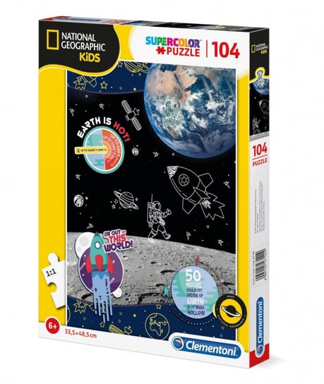 Clementoni, puzzle, National Geographic Kids, Space Explorer, 104 el. Clementoni