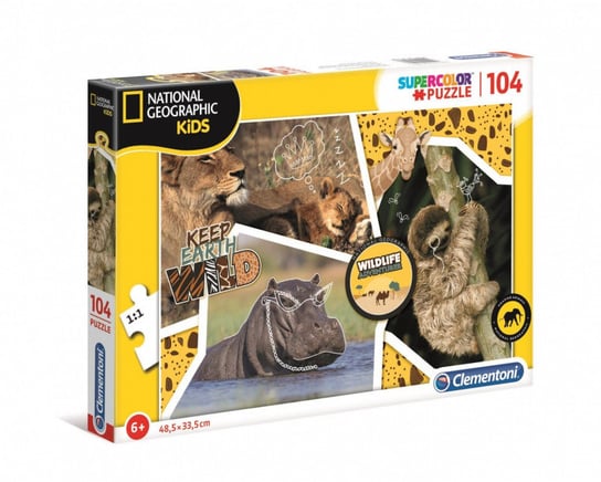 Clementoni, puzzle, National Geographic, Wildlife Advent, 104 el. Clementoni