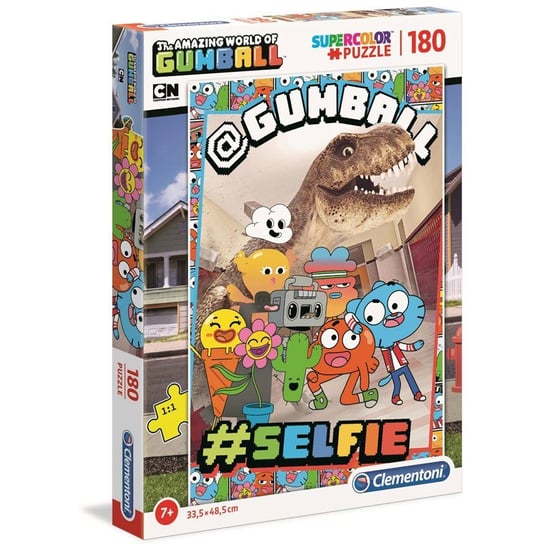 Clementoni, puzzle, Niesamowity świat Gumballa, Super Kolor, 180 el. Clementoni