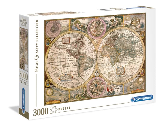 Clementoni, puzzle, Old Map, 3000 el. Clementoni