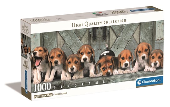 Clementoni, Puzzle, Panorama Compact Box, Beagles, 1000 el. Clementoni