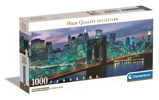 Clementoni, Puzzle, Panorama Compact Box, New York Brooklyn Bridge, 1000 el. Clementoni