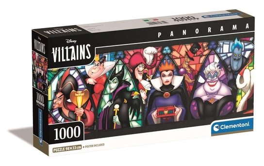 Clementoni, Puzzle, Panorama Compact Box, Villains, 1000 el. Clementoni