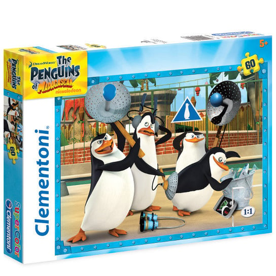 Clementoni, puzzle, Pingwiny z Madagaskaru, 60 el. Clementoni