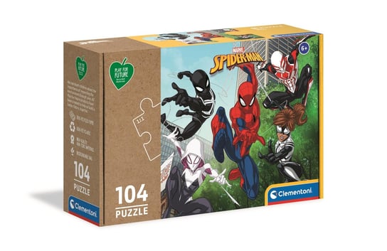 Clementoni, puzzle, Play For Future, Clementoni, puzzle, Marvel Spiderman, 104 el. Clementoni