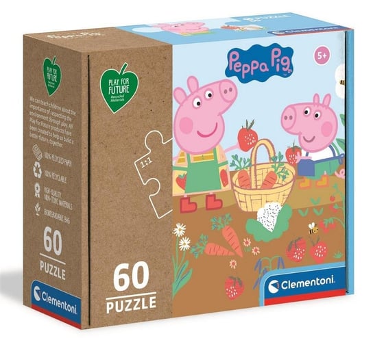 Clementoni, puzzle, Play For Future Peppa Pig, 60 el. Clementoni