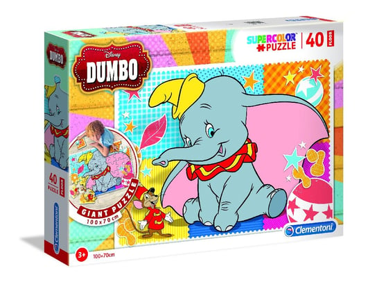 Clementoni, puzzle, podłogowe Dumbo, 40 el. Clementoni