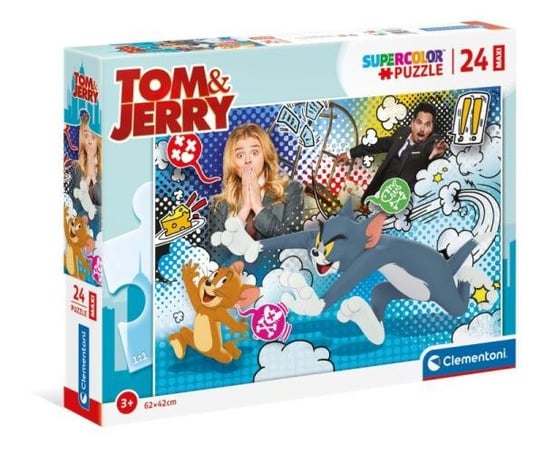 Clementoni, puzzle, podłogowe, Tom i Jerry, 24 el. Clementoni