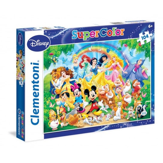 Clementoni, puzzle, Postacie Disneya, 104 el. Clementoni