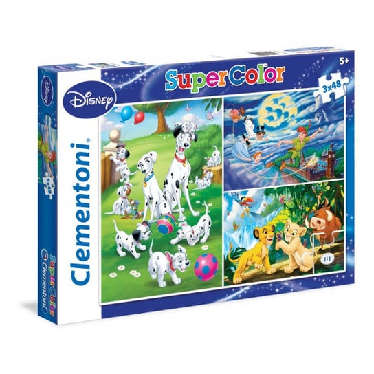 Clementoni, puzzle, Postacie Disneya, 3x48 el. Clementoni