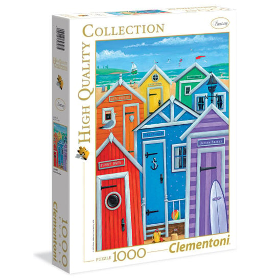 Clementoni, puzzle, Rainbow beach huts, 1000 el. Clementoni