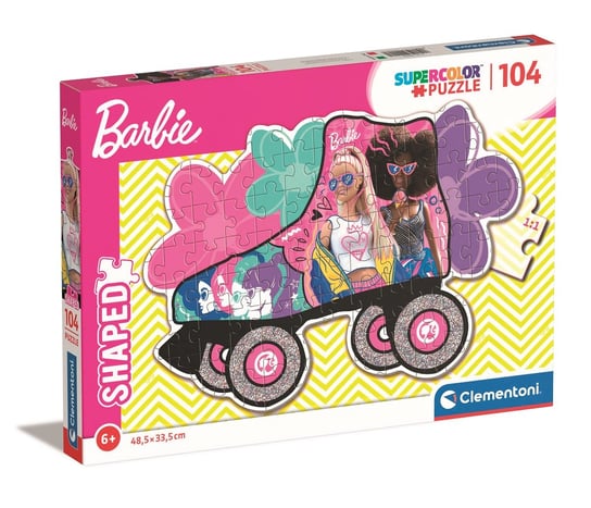 Clementoni, puzzle, Shaped, Barbie, 104 el. Clementoni