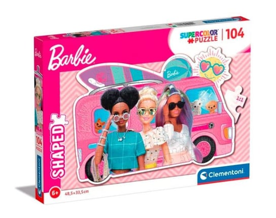 Clementoni, puzzle, Shaped Barbie, 104 el. Clementoni