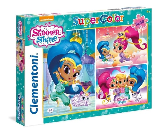 Clementoni, puzzle, Shimmer and Shine, SuperColor, 3x48 el. Clementoni