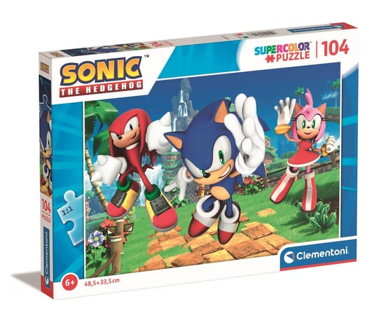 Clementoni, puzzle, Sonic, 104 el. Clementoni