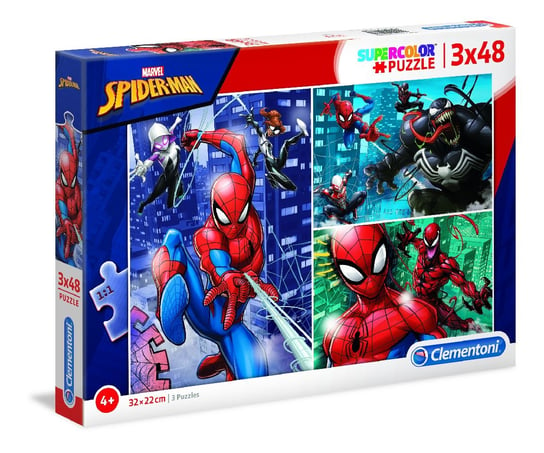 Clementoni, puzzle, Spider-Man 3w1, 3x48 el. Clementoni