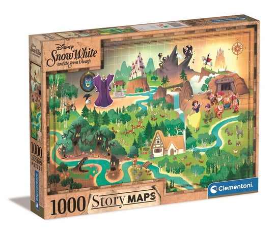 Clementoni, Puzzle, Story Maps, Śnieżka, 1000 el. Clementoni