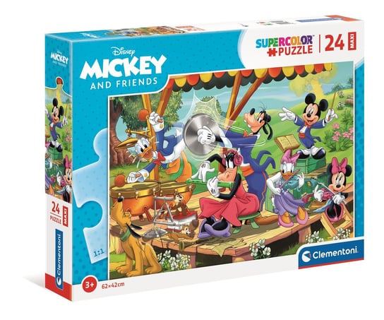 Clementoni, puzzle, Super Color Mickey Przyjaciele, 24 el. Clementoni