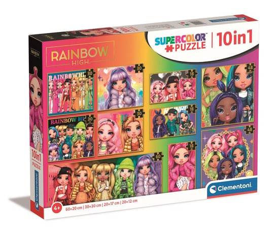 Clementoni, puzzle, Super Color Rainbow High, 10w1 Clementoni