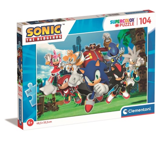 Clementoni, puzzle, Super Color Sonic, 104 el. Clementoni