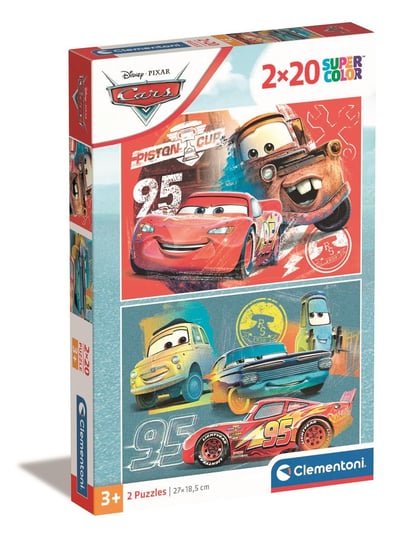 Clementoni, Puzzle, Super Kolor, Cars, 2x20 el. Clementoni