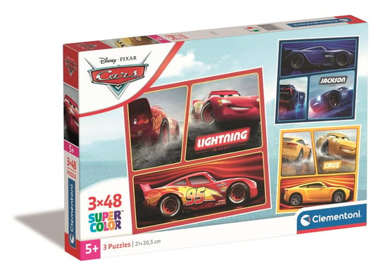 Clementoni, Puzzle, Super Kolor, Cars, 3x48 el. Clementoni