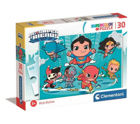 Clementoni, Puzzle Super Kolor DC Comics Superfriends 20277, 30 el. Clementoni