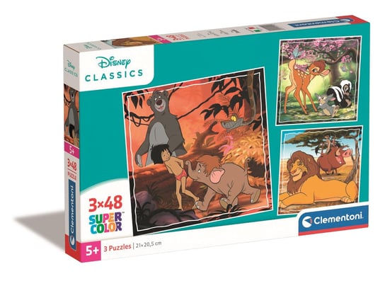 Clementoni, Puzzle, Super Kolor, Disney Classic, 3x48 el. Clementoni