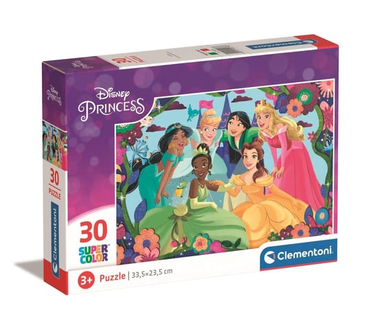 Clementoni, puzzle, Super Kolor, Disney Princess, 30 el., 20276 Clementoni