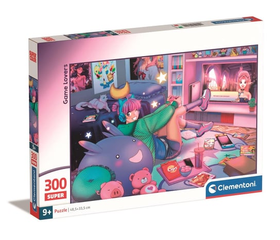 Clementoni, Puzzle, Super Kolor, Game Lovers, Super 300 el. Clementoni