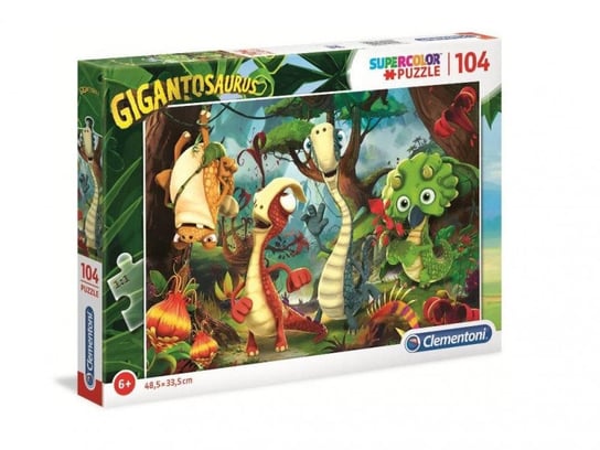 Clementoni, puzzle, Super Kolor Gigantosaurus, 104 el. Clementoni