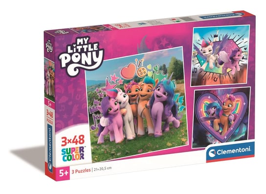 Clementoni, Puzzle, Super Kolor, My Little Pony, 3x48 el. Clementoni