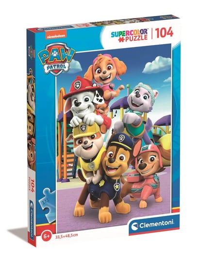 Clementoni, Puzzle Super Kolor Paw Patrol 27178, 104 el. Clementoni