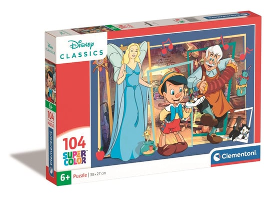 Clementoni, Puzzle, Super Kolor, Pinocchio , 104 el. Clementoni