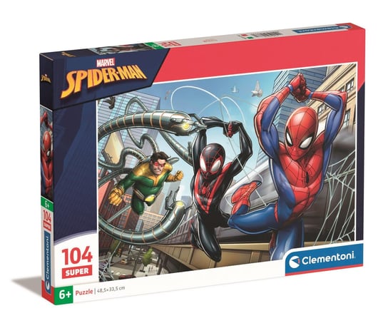 Clementoni, Puzzle, Super Kolor, Spider-Man, Super 104 el. Clementoni