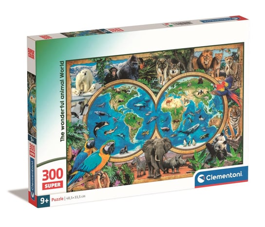 Clementoni, Puzzle, Super Kolor, The wonderful Animal World, Super 300 el. Clementoni