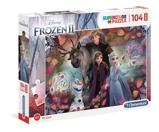 Clementoni, puzzle, Supercolor Maxi Frozen, 104 el. Clementoni