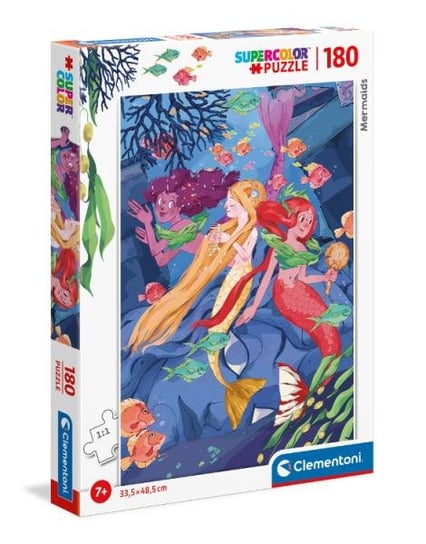Clementoni, puzzle, Syreny Mermaids, 180 el. Clementoni