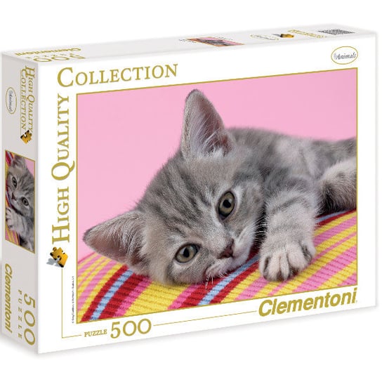 Clementoni, puzzle, Szary kotek, 500 el. Clementoni